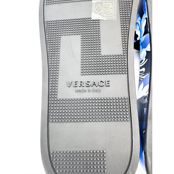 Versace Blue Baroccoflage Slides US 10 / EU 43 - Picture 10 of 11